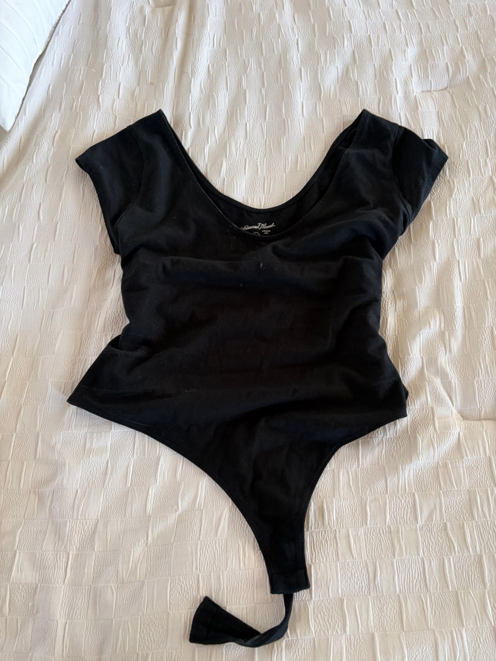 Universal Thread Black Scoop-Neck Bodysuit